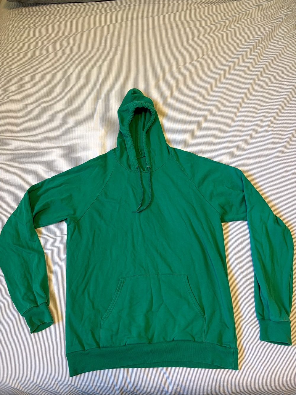 American Apparel Bright Green Hooded Pullover Sweatshirt